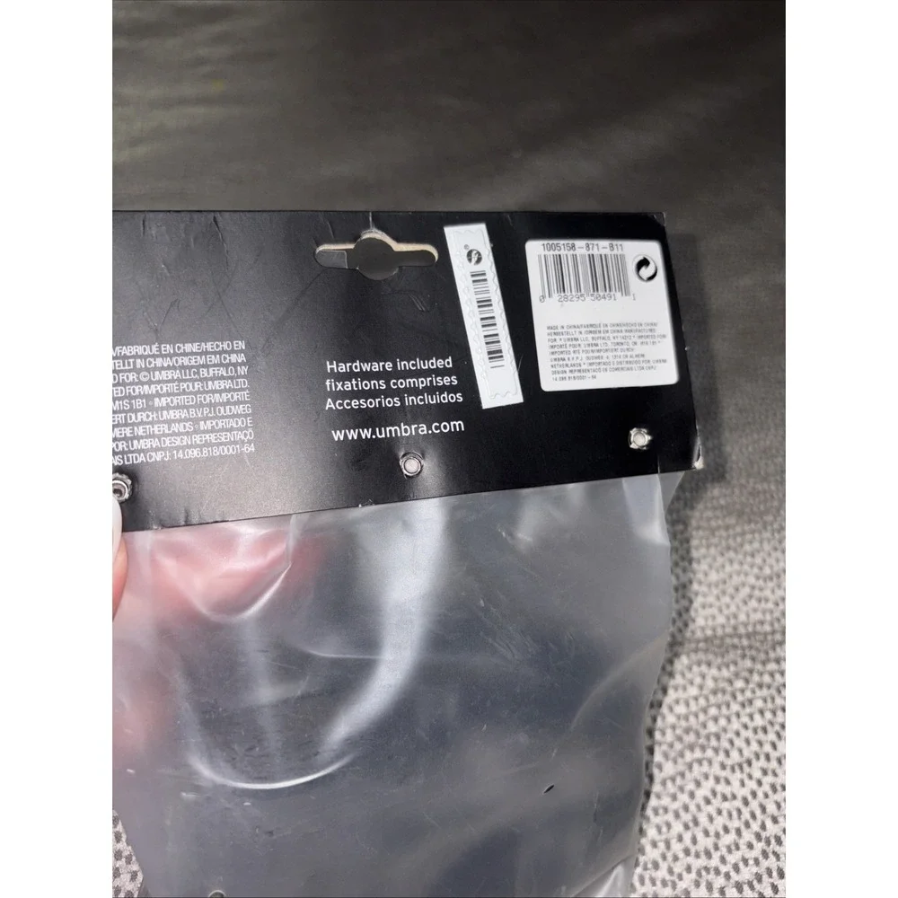 UMBRA Gazebo Black &‎ Silver Drapery Holdback Set of 2 NEW